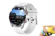 Bluetooth Smart Watch Water-resistant ECG PPG Heart Rate Monitor-White