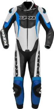 Spidi Sport Warrior Pro, leather suit 1pcs perforated , color: White/Blue , size: 50