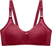 [Generic] Tan Bra Women's Sexy and Comfortable Large Size Thin Style Without Steel Ring Front Buckle Wrap Up Anti Sagging Collar Bra Medium Support Sports Bras for Women