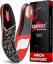 [EASYFEET] Premium Anti-Fatigue Shoe High Arch Support Insoles Men Women - Plantar Fasciitis Inserts - Orthotic Inserts Shoe Sole Standing All Day - Flat Feet Foot - Work Boot Insoles