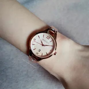 MANGO 自信甜美 玫瑰金手鍊式腕錶 MA6723L-RG