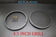 (1) 4.5 INCH STEEL SPEAKER SUB SUBWOOFER GRILL FINE MESH W/ CLIPS SCREWS GT-4.5