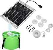 Solar Atomizer Humidifier - 20W, PC Shell, Black, Floating Water Pump, USB Sprayer, Outdoor Moisturizer | Double Sided Atomizer Panel, Energy Efficient Humidifying Tool for Porch Pool Aquarium (20W)