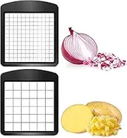 Fullstar Blade Replacement Set for Vegetable Chopper Only – 2pc Insert Set for Veggie Chopper – Large Dice for Potatoes, Apples, Pears & Small Dice for Onions, Tomatoes (3.9 x 4.4 inches)