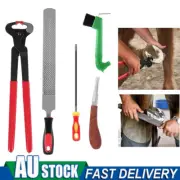 5X Hoof Trim Shoeing Kit Farriers Tools Hoof Nipper Rasp Knife Set Horse Farm
