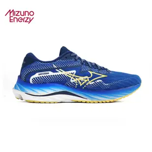 Mizuno 美津濃 男款 慢跑鞋 WAVE RIDER 27 USA 一般型 緩震 跑鞋 藍- J1GC236201