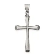 Sterling Silver Antiqued And Brushed Latin Cross Pendant