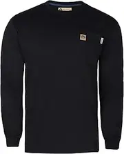 [WORKWEYA] Men's FR Shirts 6.5oz Lightweight Long Sleeve Flame Resistant T-Shirt NFPA 2112/CAT2