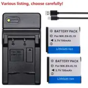 EN-EL19 Battery or USB Charger for Nikon Coolpix A100 A300 W100 S32 S100 S2500