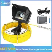 65FT/20M Sewer Camera HD Drain 5Inch LCD Monitor 1200 TVL Pipe Inspection Camera