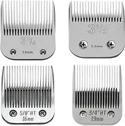 4 Pack Large Size Detachable Replacement Blades set,compatible with oster Classic 76/Star-Teq/Power-Teq andi A*dis AGC,BDC,BGC,MBG Series Clippers，size from 3/8 to 3/4 -Inch（9.5-19mm）