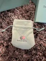 Tiffany & Co. Double Heart Pendant Necklace (Pink)