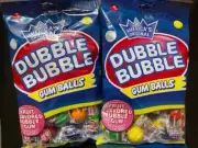 Dubble Bubble Gum Balls- Assorted FRUIT Flavored Individually Wrap Balls- 2 BAGS