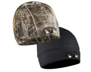 Realtree Mossy Oak Edge Power Cap Headlight In A Hat Camo/Black LED 4 bright NEW
