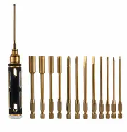 12Pcs 1.5/2/2.5/3/4/5.5mm Hexagonal Phillips Slotted ScrewdriverNut Driver Tool Set for RC Model