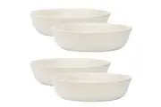 4x Ecology Ottawa Calico 22cm Stoneware Dinner Bowl Noodle Soup Rice Dish Cream