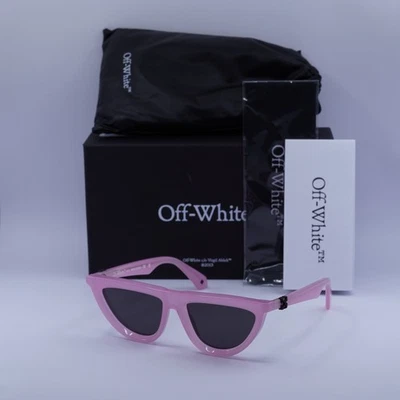 New Off-White OERI13VJASPER 3007 Shiny Pink/Dark Grey 53-17-145 Sunglasses