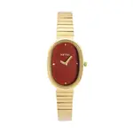 BREDA 美國設計師品牌女錶 | JANE系列 復古橢圓貝殼面手錶 - 金X焦糖棕面 1741K