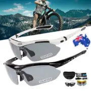 Pro Polarized Cycling Glasses MTB Bike Sports Sunglasses 5 Lens Goggles with Box