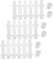 SEWOART PVC Edging Fence Set Decorative Garden Fencing Outdoor Fence Base for Flowerbed