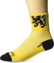 SockGuy Men's Lion of Flanders, Yellow, L/XL
