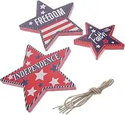 Levemolo 3pcs Star Tray Decor for Independence Day American Themed Home Ornaments for Holiday Parties Gatherings Unique Table Centerpieces Celebrate with Style