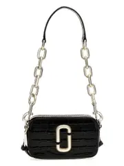 [Marc Jacobs] Marc Jacobs-The Croc-Embossed Snapshot Borse A Tracolla Nero-Donna OS
