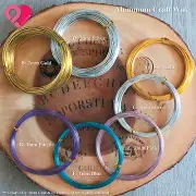 12,18 Gauge 1,2mm Aluminum Craft Wire Metal Cord String Gold Silver 1-5roll BULK