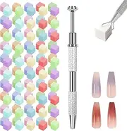 Zqkimzi Ombre Sponge Set, Ombre Nail Sponge Kit, Nail Ombre Sponges, Gradient Nail Sponge, 100-piece Nail Sponge Set For Ombre, Color Gradient Effects, And nail arts With Easy-to-use Claw Grabber