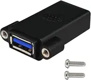 USB3.0 Female Socket Panel Mount to USB A Female Adapter for Connecting USB Male End with Speed Data Transfer &Chanrging