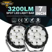 AUXBEAM 7" Inch Round LED Work Lights Spot Beam Lamps DRL Driving Light Offroad