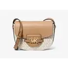 Michael Kors Reed Small Logo and Leather Crossbody Bag (Camel) 35F3G6RC1B-222