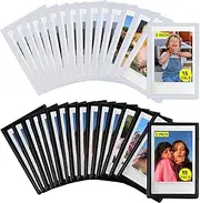 CAIYOULE Instax Mini 3 inch Magnetic Pocket Picture Frame, 30 Pack Polaroid Magnets for Refrigerator, 2.5 x 3.5 Small Wallet Size Picture Frames Photo Holder, BLACK&WHITE