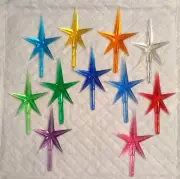 MEDIUM STARS Ceramic Christmas Tree 11 PACK MODERN TOPPERS