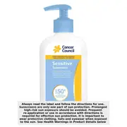 Cancer Council Sunscreen Sensitive SPF50+ 200ml
