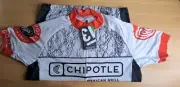 Chipotle Mens New Cycle Bike Shirt Neo Plus Jersey Back Pockets Front Zipper B16