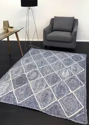 Artisan Tibet Lattice Denim Jute Rug