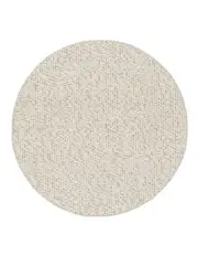 [Miss Amara] Mallory Marbled Chunky Wool Round Rug in Cream/Grey