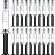1ml Borosilicate Glass Syringe Anti-Leak Luer Connector Syringe Heat Resistant Tube Accurate Measuring Syringe for Labs, Use for Thick Liquids, Glue, Ink, Non-Medical Without Needle (20 Pieces)