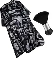 BAZEITFLOW 1Set Professional Hair Cutting Cape for Barbers Hairdressers Multi Functional Styling Cape with Comfortable Brush for Hair Dye Perm Salon Use