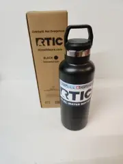 RTIC 16oz Vacuum Insulated Water Bottle Black | Brand New