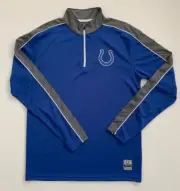 Indianapolis Colts Official NFL Quarter Zip Pullover Top Royal/Charcoal Small