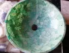 "Natural Amazonite Sink – Round Stone Wash Basin for Vanity & Kitchen Decor"