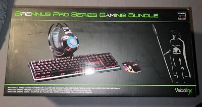 Gaming RGBKeyboard, Mouse and Headphones Velocitilinx Brennus Pro Gaming Bundle