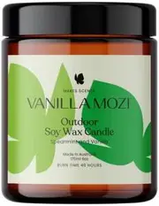 VANILLA MOZI Outdoor Soy Wax Candle Spearmint and Vanilla 175ml