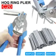 OZNALA Hog Ring Plier Fencing Gun Fastener Stapler M Nailer Wire Ringer 600-3000 Clips