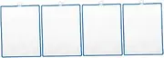OHPHCALL 4pcs Plastic Wall Mount File Holder Office Wall Organizer Hanging Folder Large Capacity Document Bag