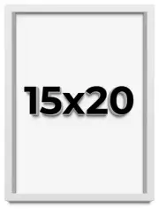 15x20 Shadow Box Frame White | 1 Inches Deep Real Wood Contemporary Shadowbox Di