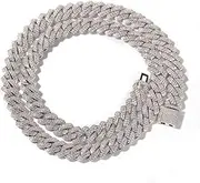 [HAMKVBPR] Hip Hop Necklace Men's Hip Hop Bar Thick Cuban Chain Necklace for Party Supplies