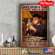 Vintage Once Upon A Time There Was A Boy Who Really Loved Airplanes That Was ...